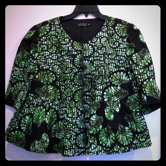 Green patterned jacket - Picture 2 of 4